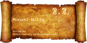 Monoki Nilla névjegykártya